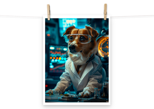 EpicPet™ Fotopapier Poster mit deinem Haustier als Wissenschaftler