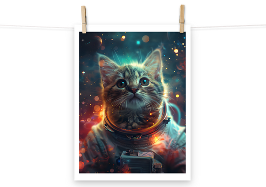 EpicPet™ Fotopapier Poster mit deinem Haustier als Astronaut